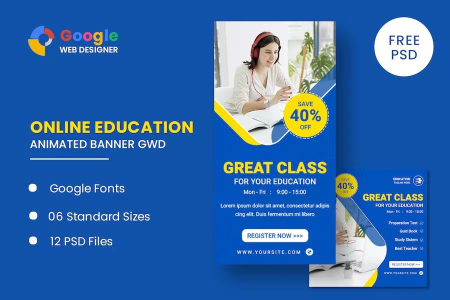 BUSINESS COURSE ANIMATED BANNER GWD